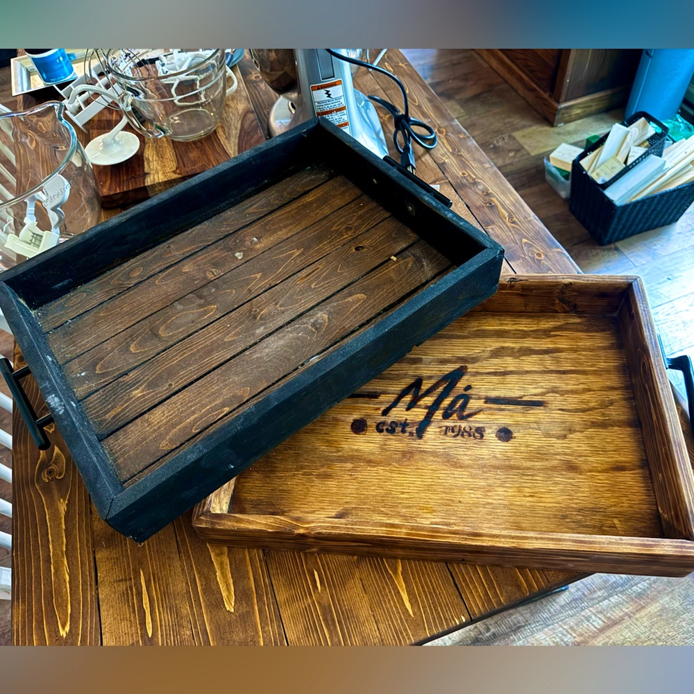 COPY - Custom Wood Trays - Any Size, Any Stain!